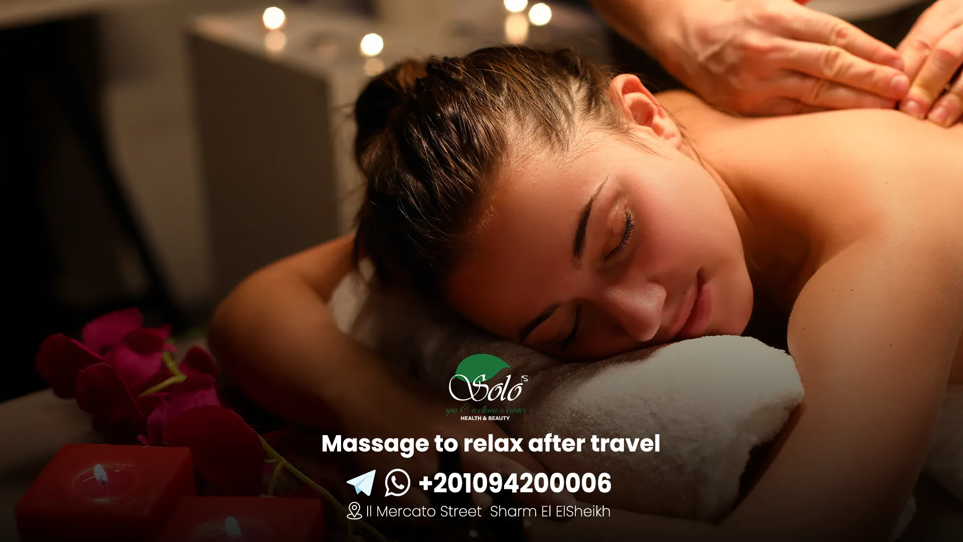 Massage to relax after travel